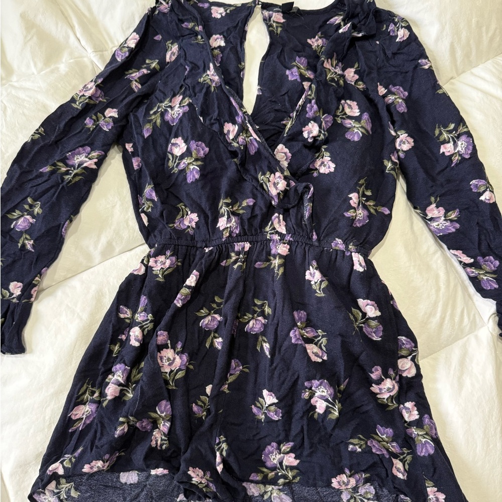 american eagle flowy floral romper